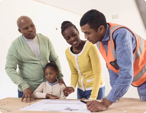 a group of people from service industries