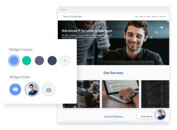 a collage of four pictures and customizable visuals options